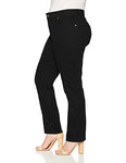 Lee Women's Plus Size Relaxed Fit Straight Leg Jean, Black Onyx, 16W Petite