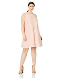 Calvin Klein Women's Size Sleeveless Round Neck Trapeze Dress, Blossom Eyelet, 14 Plus