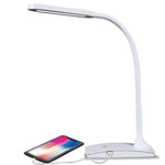 TW Lighting IVY-40WT The IVY LED Desk Lamp with USB Port, 3-Way Touch Switch, White