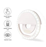 Selfie Ring Light, Oternal Rechargeable Portable Clip-on Selfie Fill Light with 36 LED for iPhone Android Smart Phone Photography, Camera Video, Girl Makes up (White 1)