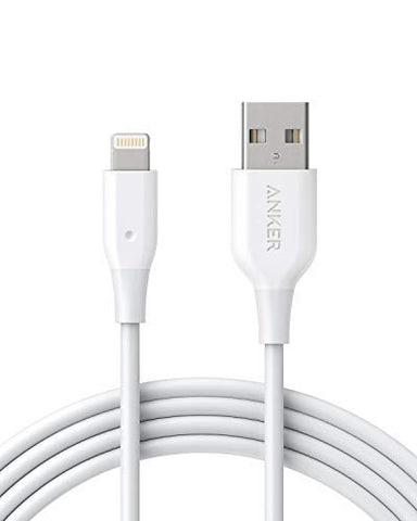 [Upgraded] Anker Powerline Lightning (6ft), Apple MFi Certified, High-Speed Durable Lightning Cable/Charger Cord, for iPhone Xs/XS Max/XR/X / 8/8 Plus / 7/7 Plus / 6/6 Plus / 5s (White)