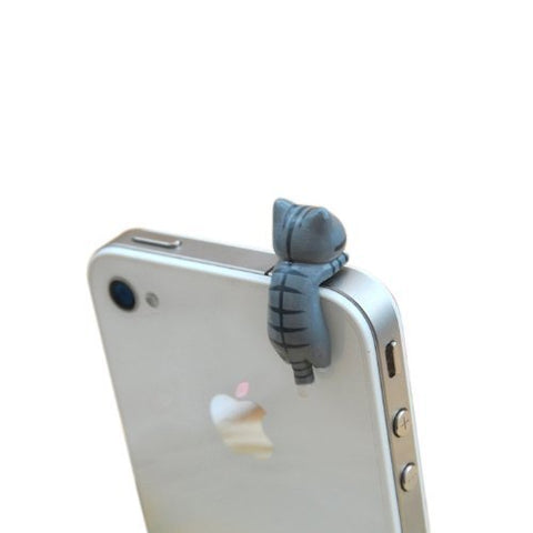 ANGELANGELA 11 9 Styles Adorable Miniature 3D Kitten Cat Animal Smart Phone Smartphone Earphone Jack Plug Charm Decoration Universal 3.5mm Ear Cap iPhone 4 4s 5 iPod Ipad HTC Samsung Accessories Frien