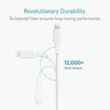 Anker Powerline II Lightning Cable (6ft), Probably The World's Most Durable Cable, MFi Certified for iPhone Xs/XS Max/XR/X / 8/8 Plus / 7/7 Plus / 6/6 Plus (White)
