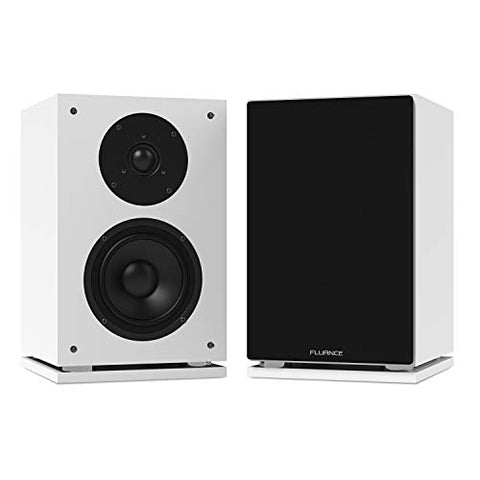 Fluance SX6WH High Definition 2-Way Bookshelf Loudspeakers - White