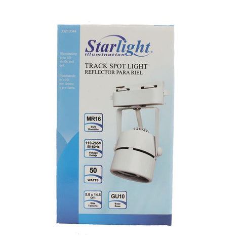 Lámpara blanca de riel para bombillo mr16, Starlight