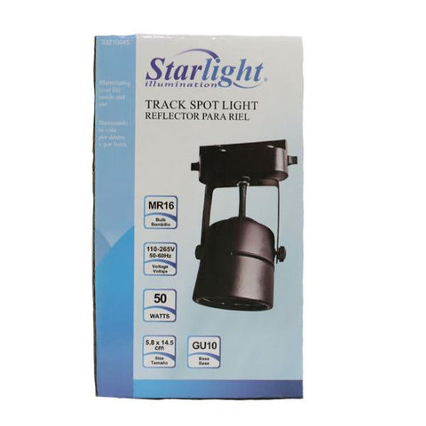 Lámpara negra de riel para bombillo mr16, Starlight