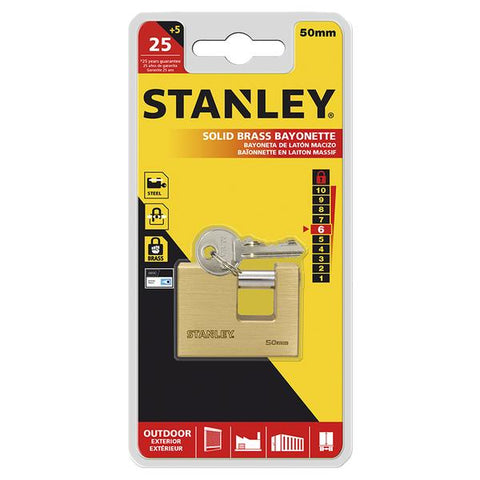 Candado anti-cizalla stanley de 50mm, Stanley