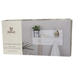 Tablilla de madera blanca con 3 clavijas