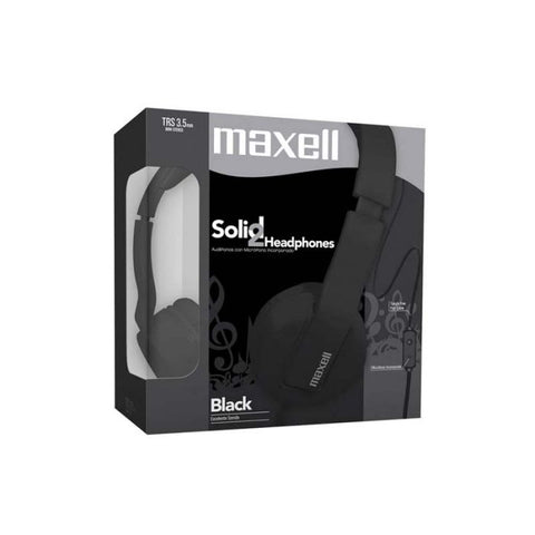 Marca: MAXELL, REGULARES, AUDIFONOS MAXELL SOLID2 SMS-10 - NEGRO