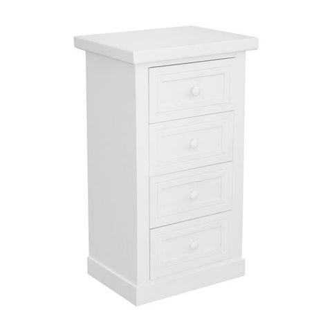 Mesa de 4 cajones blanca