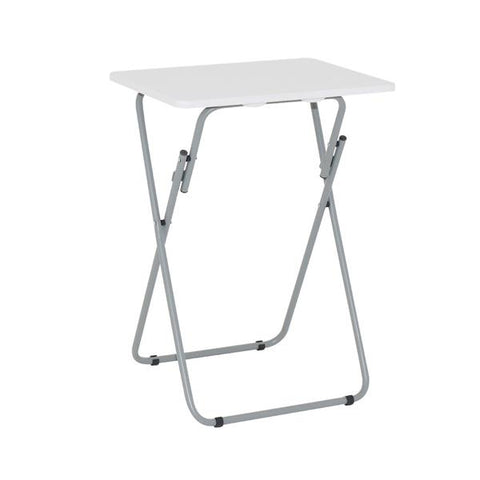 Mesita plegable blanca 48x38x66 cm, Quest