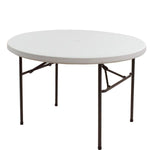 Mesa plástica redonda plegable 44", Quest