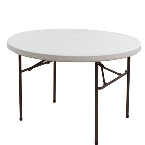 Mesa plástica redonda plegable 44", Quest
