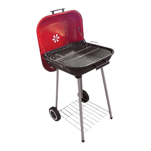Barbacoa cuadrada de 22" con tapa y sin mesas, Bonfire