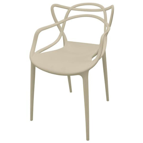 Silla plástica beige