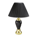 Lámpara de mesa 17" cerámica negra home source, Home source