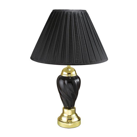 Lámpara de mesa 17" cerámica negra home source, Home source