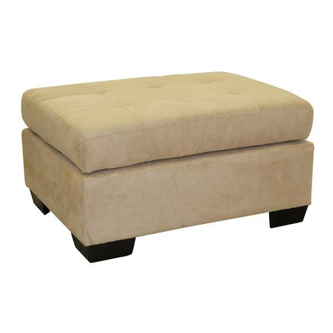 Ottoman de microfibra color chocolate claro