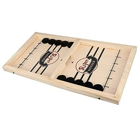 Gexmil Table Desktop Battle 2 in 1 Ice Hockey Game Portable Board Games for Kids Fast Sling Puck Game,Winner Board Games Toys Party Home Interactive Games Toys