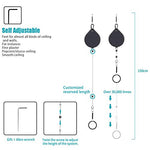 KIWI design VR Cable Managment | Ceiling Pulley System for HTC Vive/Vive Pro Virtual Reality/Oculus Rift/PS VR/Microsoft MR/Samsung Odyssey VR Accessories (Black)