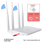 TUOSHI Unlocked 4G LTE Router with SIM Card Slot -Wireless WiFi Hotspot, Support T-Mobile AT&T (4 Antenna)