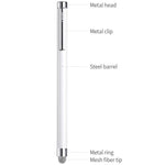 Stylus, ChaoQ 4 Pcs Mesh Fiber Tip Stylus Pens for Universal Touch Screens Devices, with 4 Extra Replaceable Mesh Fiber Tips and 4 Extra Rubber Tips