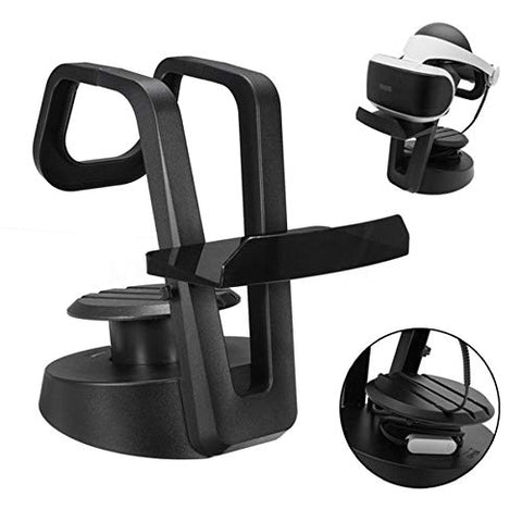 Dinly VR Stand, Virtual Reality Headset Display Holder for all VR Glasses - HTC Vive, Sony PSVR, Oculus Rift, Oculus GO, Google Daydream, Samsung Gear VR and MERGE VR/AR