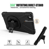 CCMAO Galaxy Tab A 8.0 Case 2019, SM-T290/T295 Case, [Hand Strap] 360 Degree Rotating Kickstand Full-Body Impact Resistant Cover for Samsung Galaxy Tab A 8.0 Inch 2019 (SM-T290 /SM-T295) (Black)