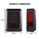 Wrangler JK LED Tail Lights Smoked for 07-17 Wrangler Reverse Light Turn Signal Lamp Running Lights