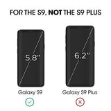 amFilm Glass Screen Protector for Samsung Galaxy S9, 3D Curved Tempered Glass, Dot Matrix with Easy Installation Tray, Case Friendly (Black)