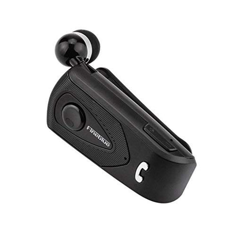 Fineblue F-960 Retractable Wireless Bluetooth Portable Earphone,Tuscom Headphone Clip (Black)