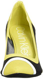 Calvin Klein Women's Gonzalez Pump, Lime/Black/White, 8 M US