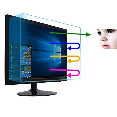 22" Anti Blue Light Anti Glare Screen Protector Fit Diagonal 22" Desktop Monitor 16:10 Widescreen, Reduce Glare Reflection and Eyes Strain, Help Sleep Better (18.66" W x 11.69" H)