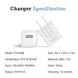 iPhone Chargers, Pantom 2-Pack Wall Charger Adapter Plugs with 2-Pack 5-FeetLightning Cables Charge Sync Compatible with iPhones and iPads (White)