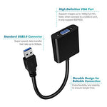 USB 3.0 to VGA Adapter 1080P, Full HD Multi Display Video Graphic Converter for PC Laptop Desktop to TV Monitor Projector, Only Support Windows 7/8/8.1/10 (NO Mac & Linux) (Black)