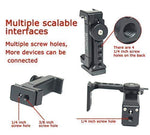 Newest Phone Holder Tripod Mount, Woohot 360 Degree Rotation，Metal Phone Tripod Mount with Cold Shoe，Mount Pro Smartphone Holder Video Rig Tripod Mount Adapter Cellphone Holder for Tripod