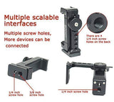 Newest Phone Holder Tripod Mount, Woohot 360 Degree Rotation，Metal Phone Tripod Mount with Cold Shoe，Mount Pro Smartphone Holder Video Rig Tripod Mount Adapter Cellphone Holder for Tripod