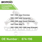 SCITOO Turbo Exhaust Manifold Kit Stainless Steel Racing Exhaust Header Manifold Set w/Gaskets fit 1993-1998 Jeep Grand Cherokee L6 4L