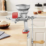 Victoria Cast Iron Manual Grain Mill. Manual Coffee Grinder, Corn Mill, Seed Grinder with Low Hopper. Table Clamp