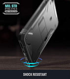 Galaxy Tab A 8.0 2019 Rugged Case with Kickstand,SM-T290 SM-T295, Poetic Full Body Shockproof Cover, Built-in-Screen Protector, Revolution, for Samsung Galaxy Tab A Tablet 8.0 Inch (2019), Black