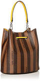 Karl Lagerfeld Paris Adele Bucket Bag, Brown/Khaki/Mango