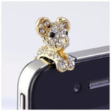 TOOGOO New Crystal Dog Puppy Bear 3.5mm Antidust Anti Dust ear cap for iphone 5, HTC, Samsung
