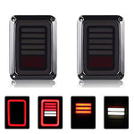 Wrangler JK LED Tail Lights Smoked for 07-17 Wrangler Reverse Light Turn Signal Lamp Running Lights