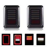 Wrangler JK LED Tail Lights Smoked for 07-17 Wrangler Reverse Light Turn Signal Lamp Running Lights
