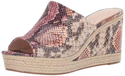 Jessica Simpson womens Monrah Wedge Sandal, Mauve Combo, 8 US