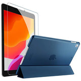 ProCase iPad 7th Generation Case iPad 10.2 Case 2019 with Tempered Glass Screen Protector, Slim Stand Hard Shell Protective Smart Cover for 7th Gen iPad 10.2 Inch 2019 (A2197 A2198 A2200) -Navy