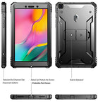 Galaxy Tab A 8.0 2019 Rugged Case with Kickstand,SM-T290 SM-T295, Poetic Full Body Shockproof Cover, Built-in-Screen Protector, Revolution, for Samsung Galaxy Tab A Tablet 8.0 Inch (2019), Black