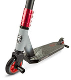 Mongoose Rise 100 Pro Youth and Adult Freestyle Kick Scooter, High Impact 110mm Wheels, Bike-Style Grips, Lightweight Alloy Deck, Black/Red