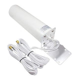 High Gain 10-12dBi Dual SMA Male 698-2700 MHz 3G/4G LTE Omni-Directional Outdoor Pole/Wall Mount Antenna for Mobile Cell Phone Cellular 4G LTE Router Modem Gateway
