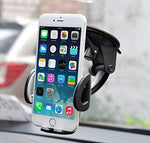 Car Phone Holder, Windshield Dashboard Cell Phone Holder Mount for Car with Strong Suction Cup for iPhone X 8 7 Se 6S 6 5S Samsung Galaxy S9 S8 S7 S6 HTC Nokia LG BlackBerry and More